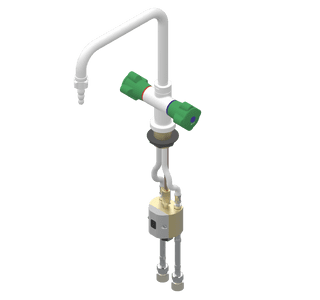 NOVALAB Labor-Einlochmischbatterie mit Schwenkauslauf