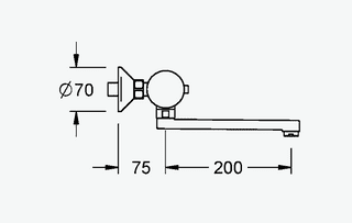 Maßzeichnung NOVALAB Optoelektronische Wandbatterie mit thermostatischer Temperaturregelung, Seite