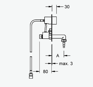 NOVALAB optoelektronische Wandbatterie mit Knie 90°, Seite